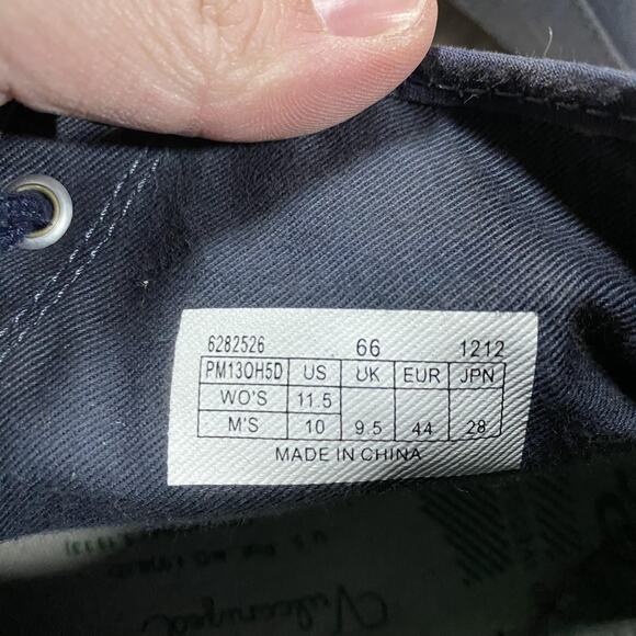 PF Flyers Shoes Mens Sz 10 Navy Blue Center Hi Canvas Gum Sole Sneakers - Picture 8 of 8